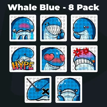 Whale Blue - 8 Pack