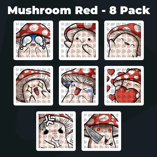 Mushroom Red - 8 Pack