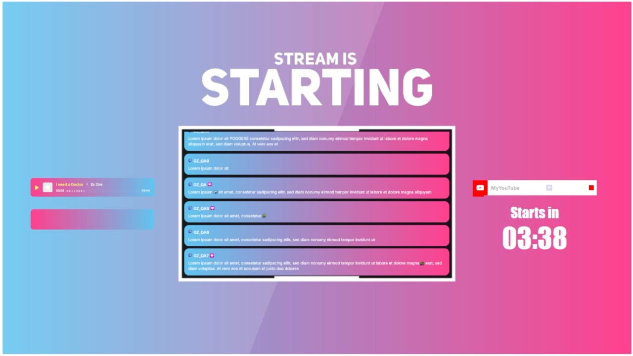 Starting Scene (Turquoise-Pink)