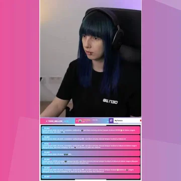 Vertical Just Chatting Scene (Turquoise-Pink)