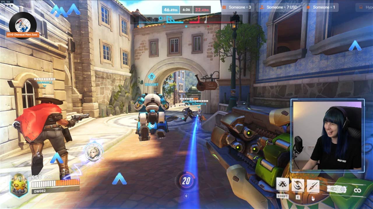 Gameplay Scene for Overwatch 2 - futuristic