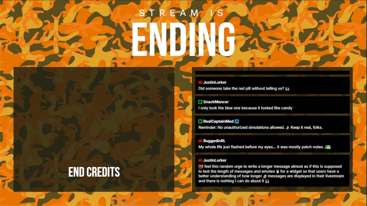 Ending Screen for MGS Delta - Immersive