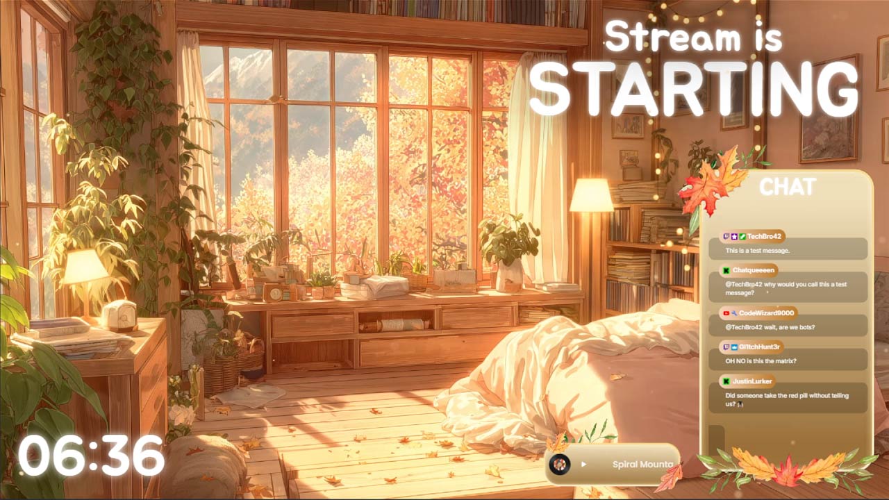Starting Scene for Cozy Streams - Autumn