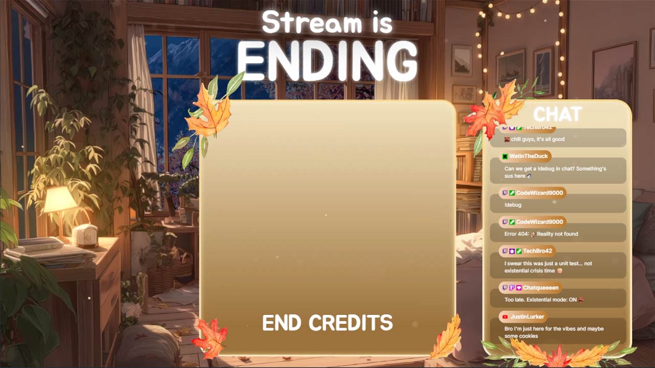 Ending Scene for Cozy Streams - Autumn