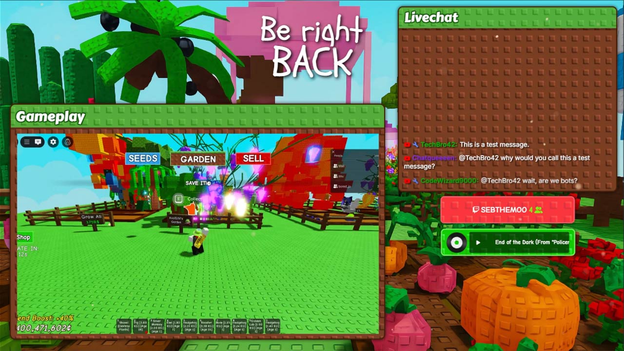 Pause Scene for Roblox - Grow a Garden
