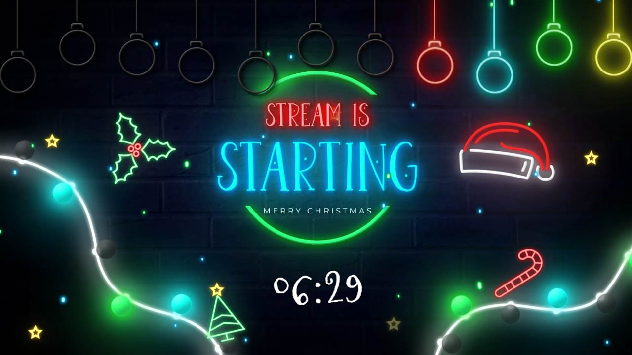 Starting Scene for Neon Christmas