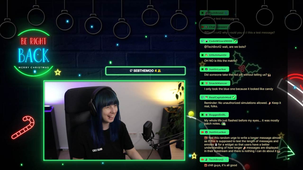 Pause Scene for Neon Christmas