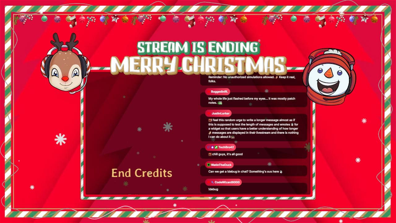 Ending Scene for Streamers Christmas