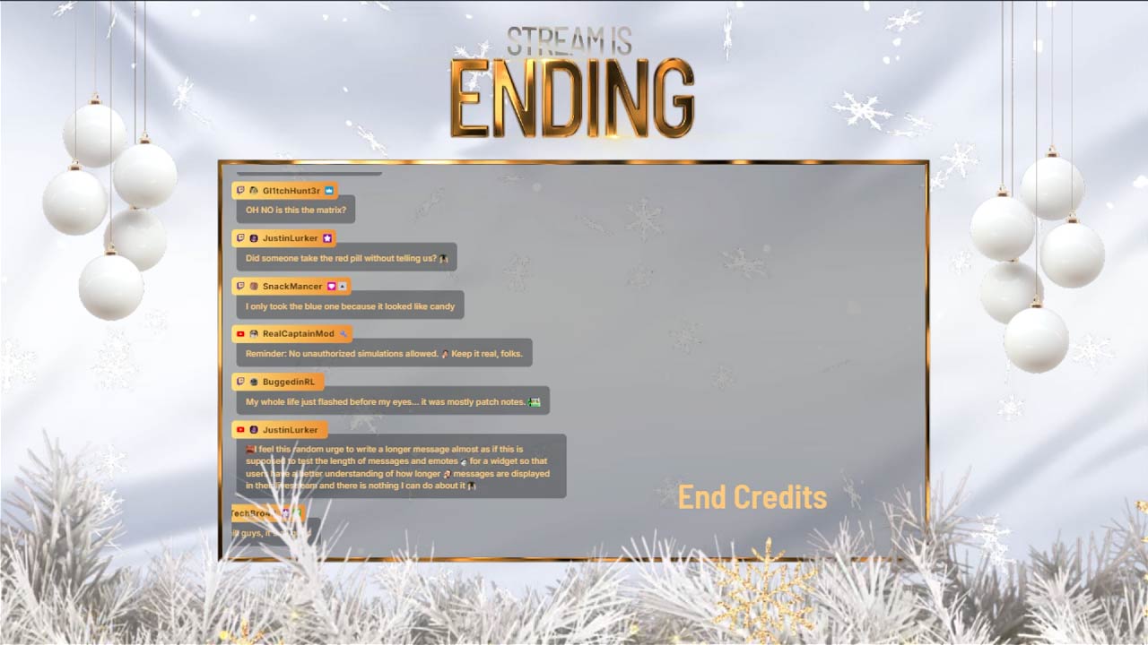 Ending Scene for Christmas - Winter Gleam