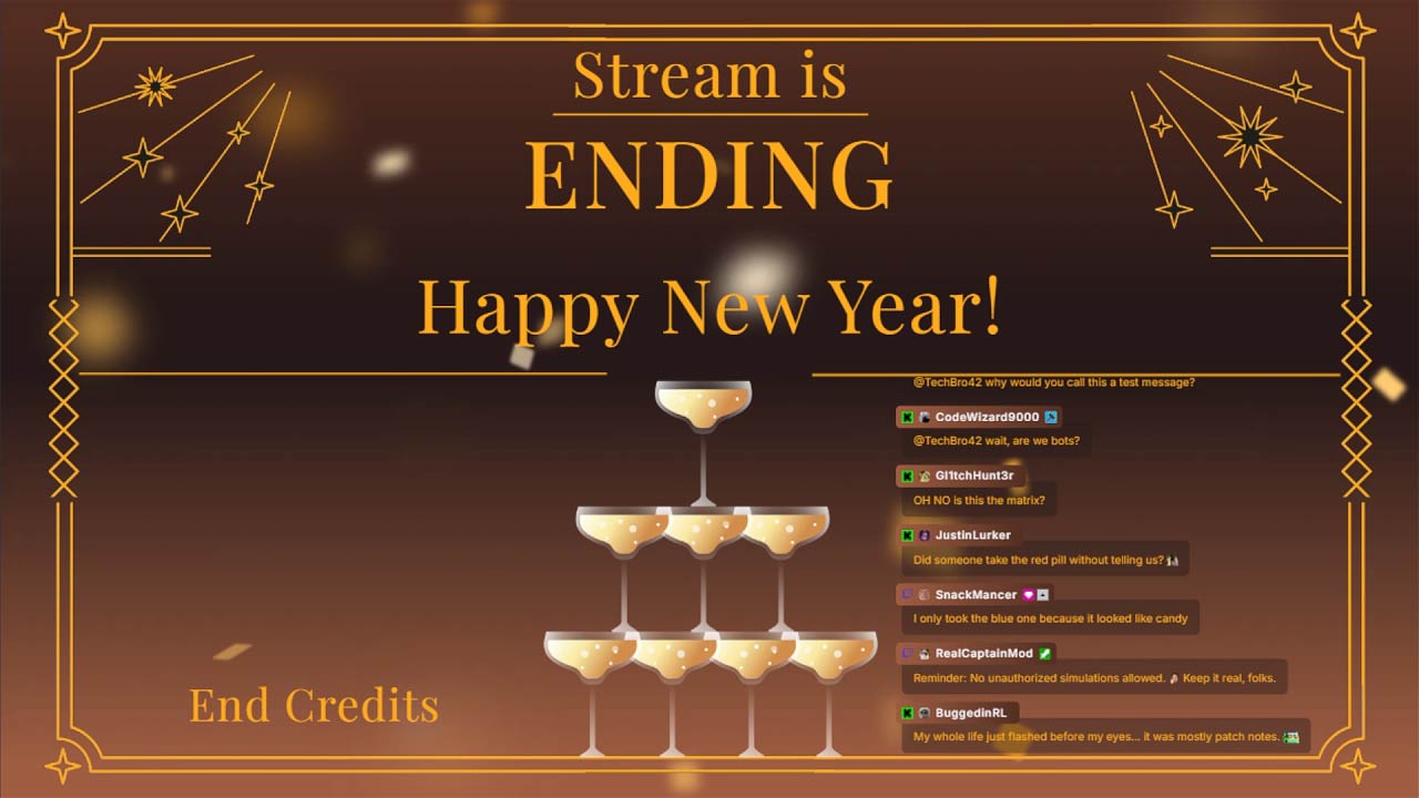 Ending Scene for New Year - Celebration