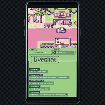 Vertical Gameplay Scene for Retro Games - DotMatrix
