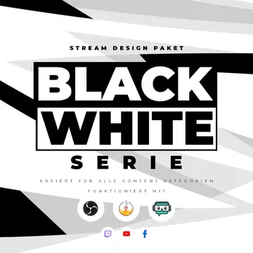 BlackWhite Stream Overlay Pack