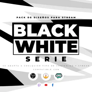 BlackWhite Stream Overlay Pack