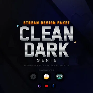 CleanDark Stream Overlay Pack