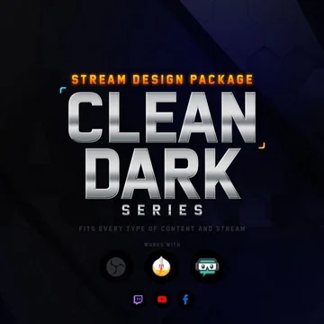 CleanDark Stream Overlay Pack