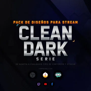 CleanDark Stream Overlay Pack