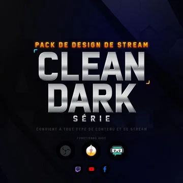 CleanDark Stream Overlay Pack