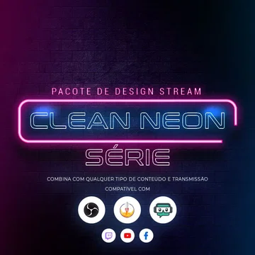 Clean Neon Stream Overlay Pack