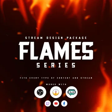 Flames Stream Overlay Pack