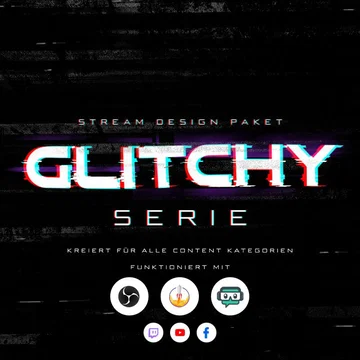 Glitchy Stream Overlay Pack