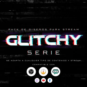 Glitchy Stream Overlay Pack