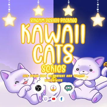Kawaii Cats Stream Overlay Pack