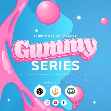 Gummy Stream Overlay Pack