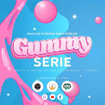 Gummy Stream Overlay Pack