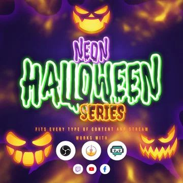 NeonHalloween Stream Overlay Pack