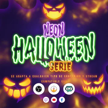 NeonHalloween Stream Overlay Pack