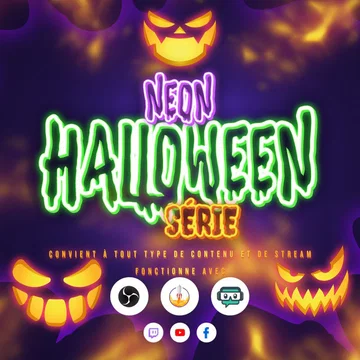 NeonHalloween Stream Overlay Pack