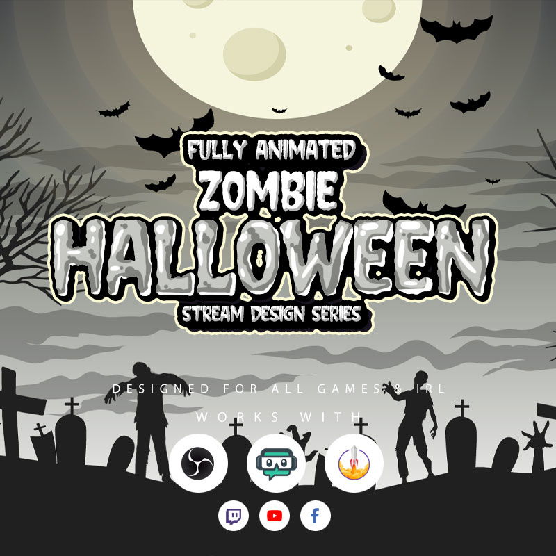 Zombie-Halloween2020 Stream Overlay Pack