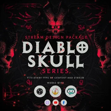Diablo-Skull Stream Overlay Pack