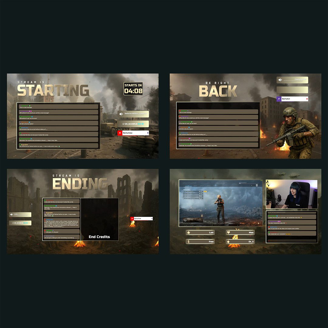 Stream Overlay Collection for COD Warzone - Cinematic
