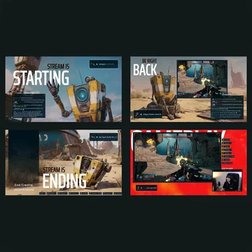 Borderlands 4 Animated Stream Overlay - Skagborn