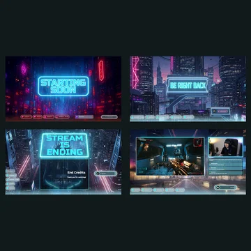 Sci-Fi Animated Stream Overlay – Quantumis