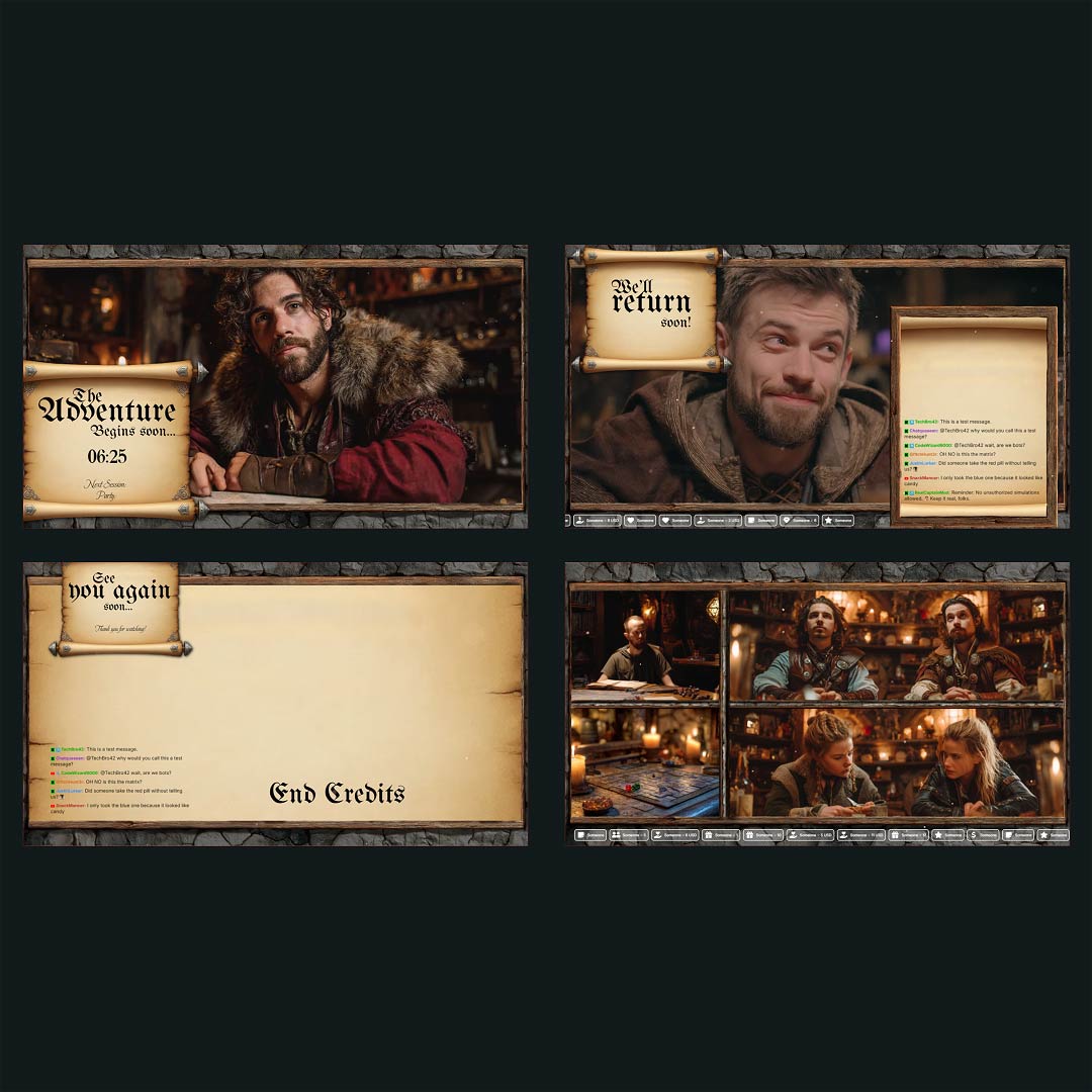 Stream Overlay Collection for Tabletop - Fantasy