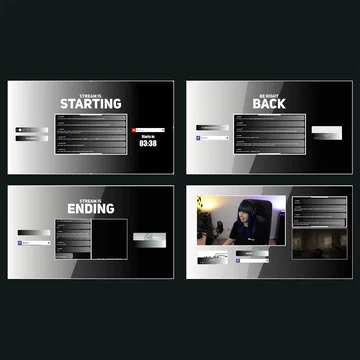 FREE Stream Overlay Collection - Black-White