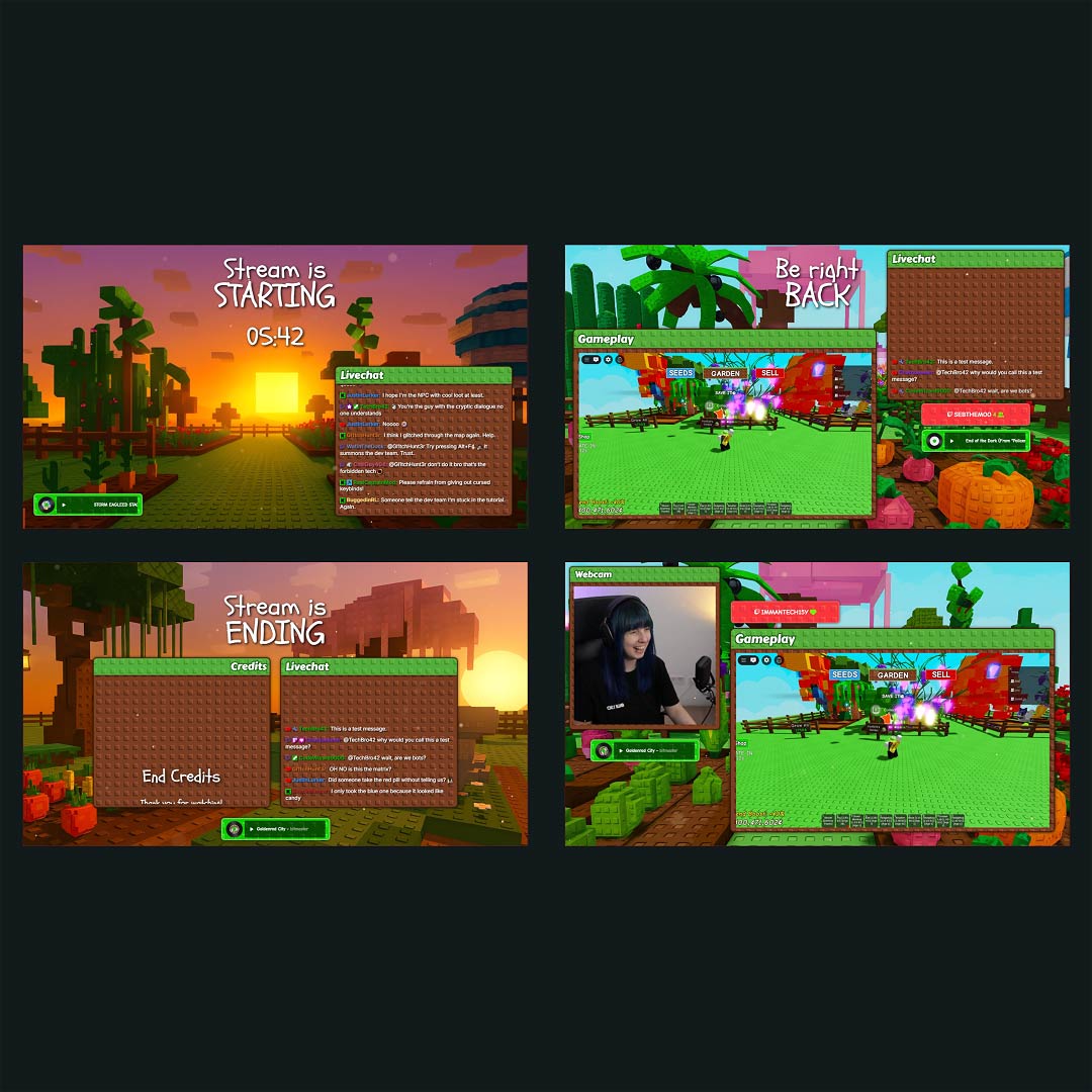 Stream Overlay Collection for Roblox - Grow a Garden