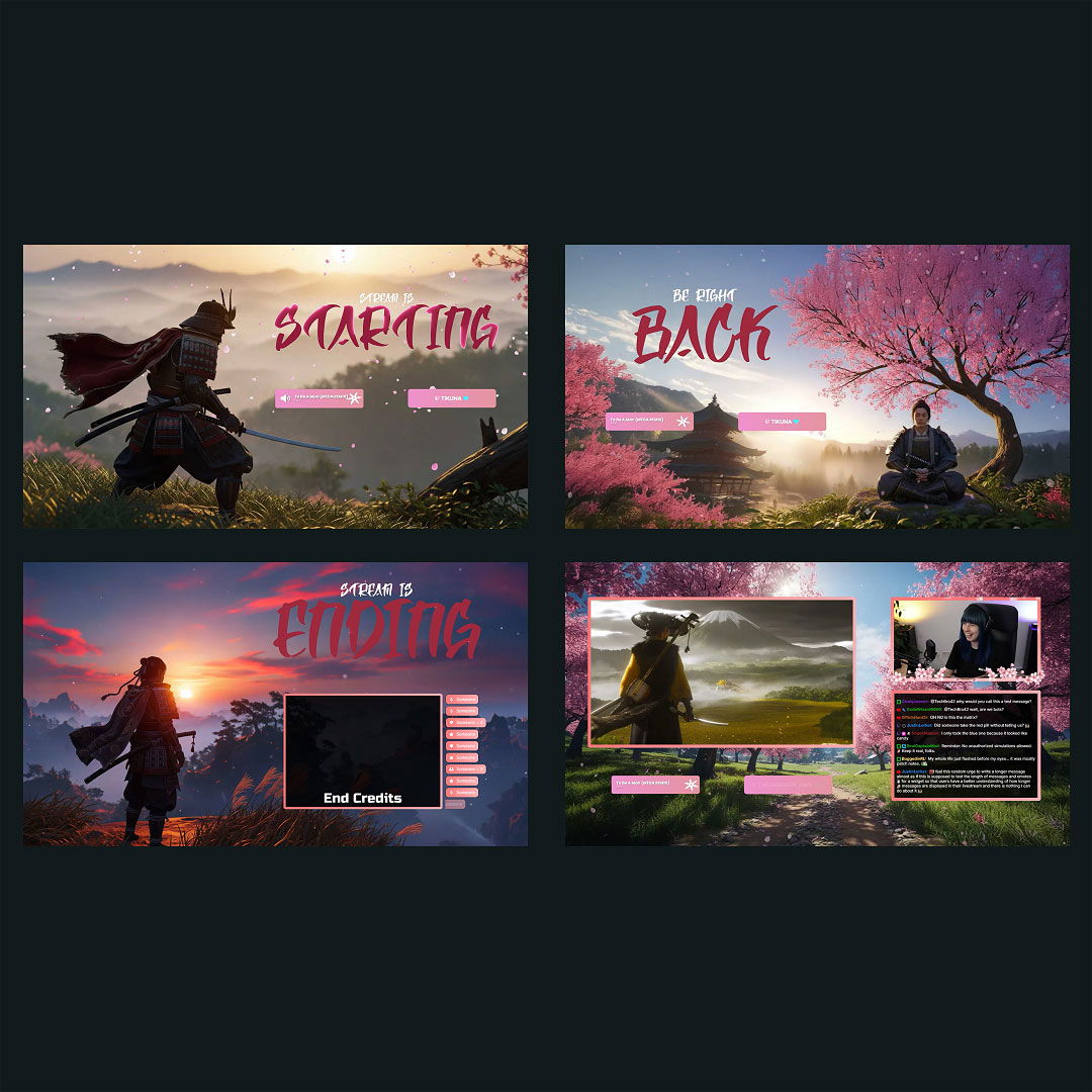 Stream Overlay Collection for Ghost of Yotei - Cinematic