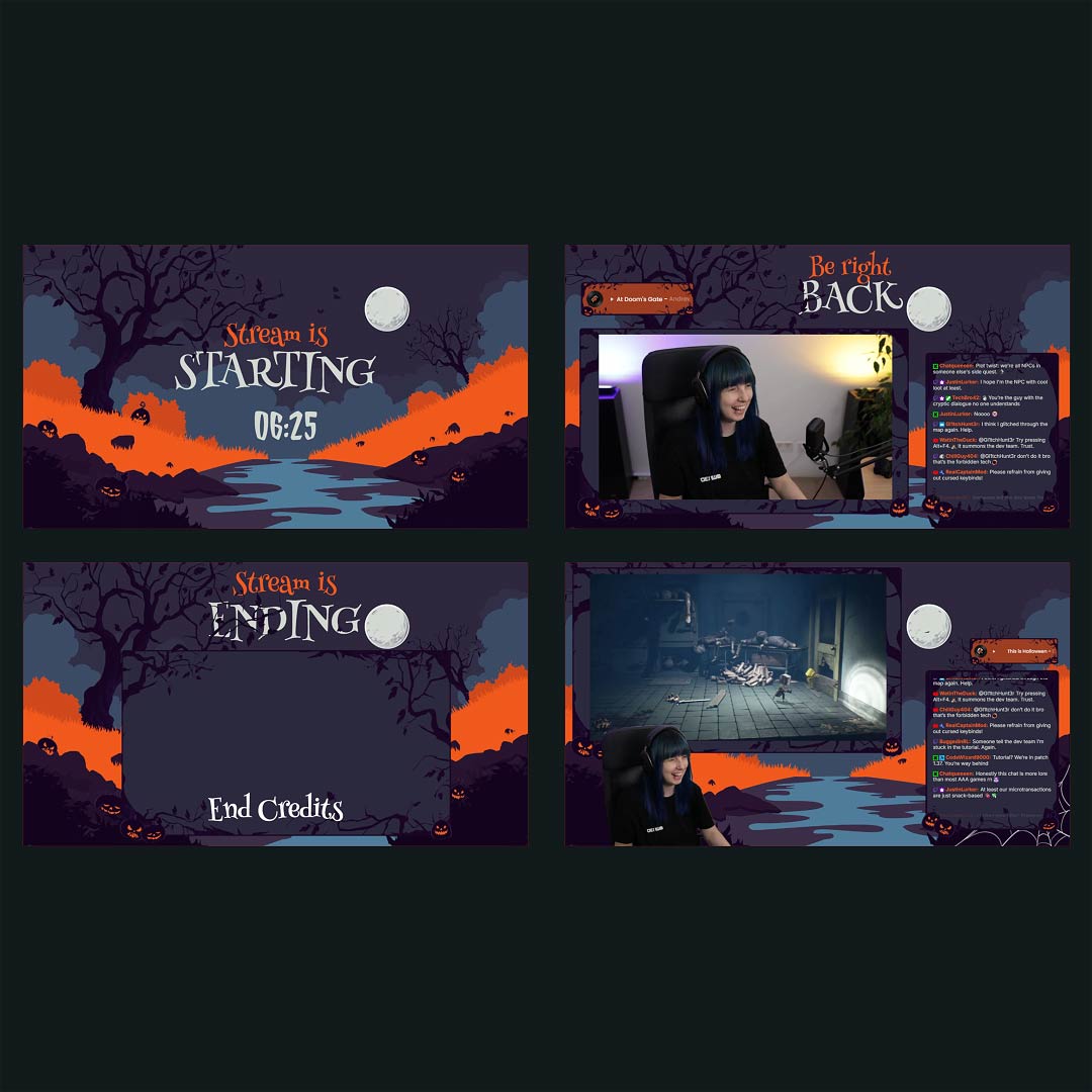 Stream Overlay Collection for Halloween - Eerie