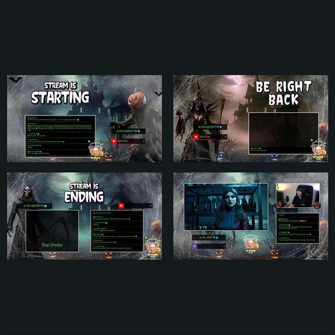 Stream Overlay Collection for Halloween - Horror