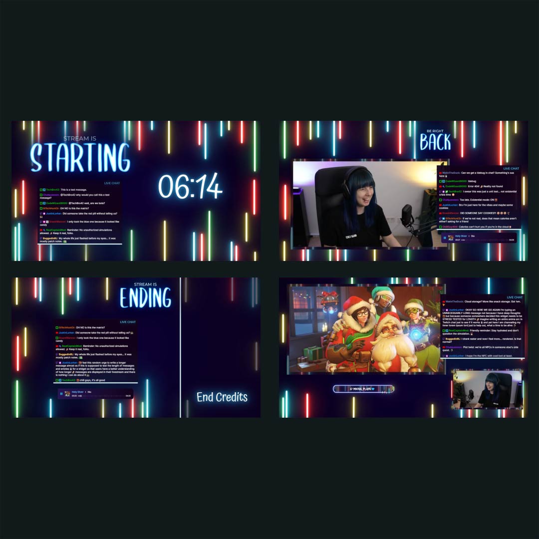 Stream Overlay Collection - Christmas Lights