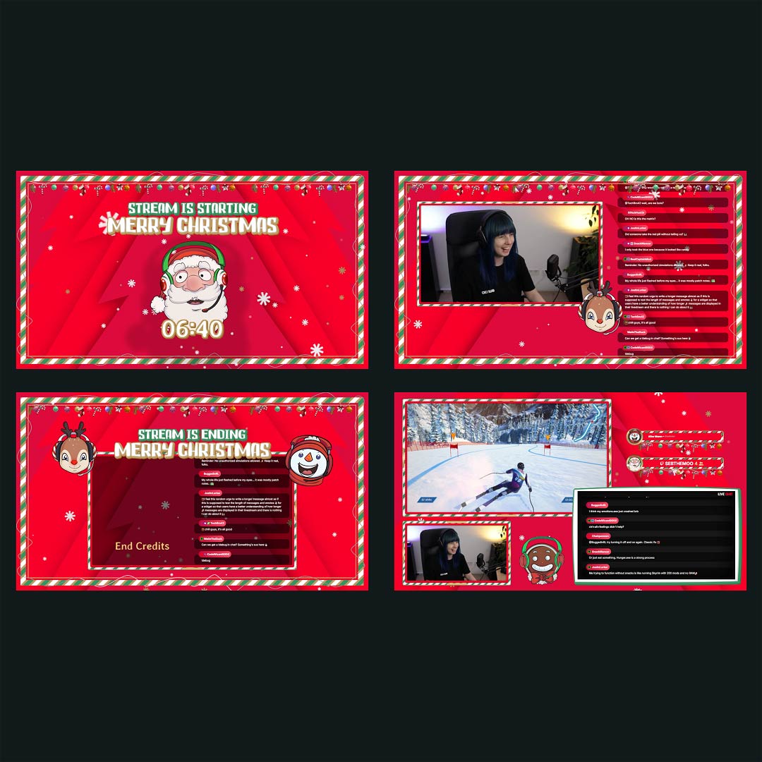 Stream Overlay Collection - Streamers Christmas