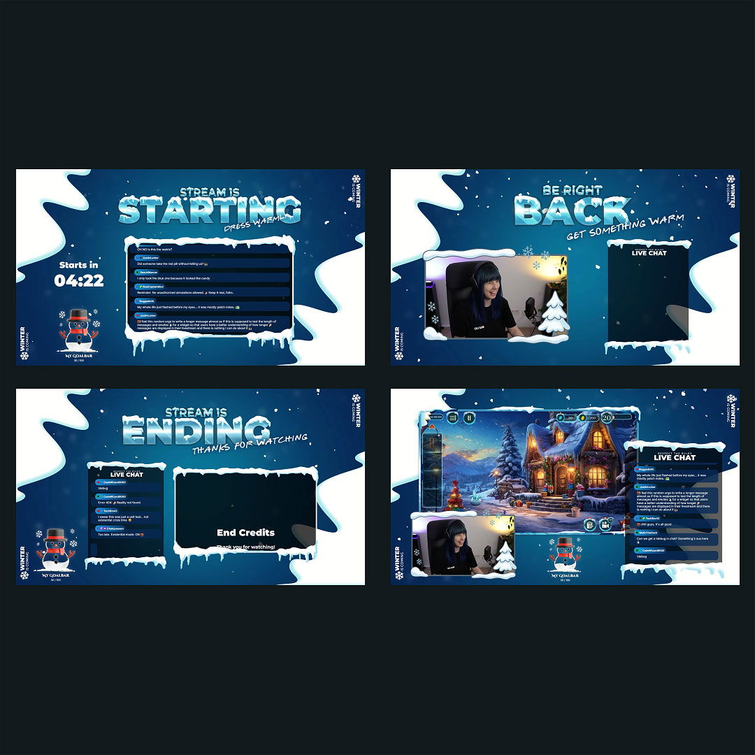 Stream Overlay Collection - Winter