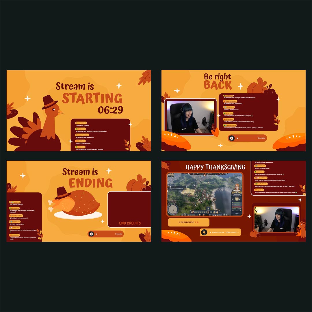 Thanksgiving Animated Stream Overlay – Harveston