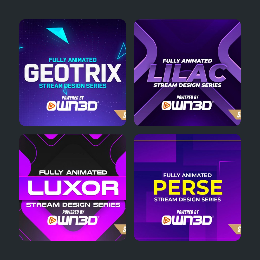 Purple Stream Overlays Collection