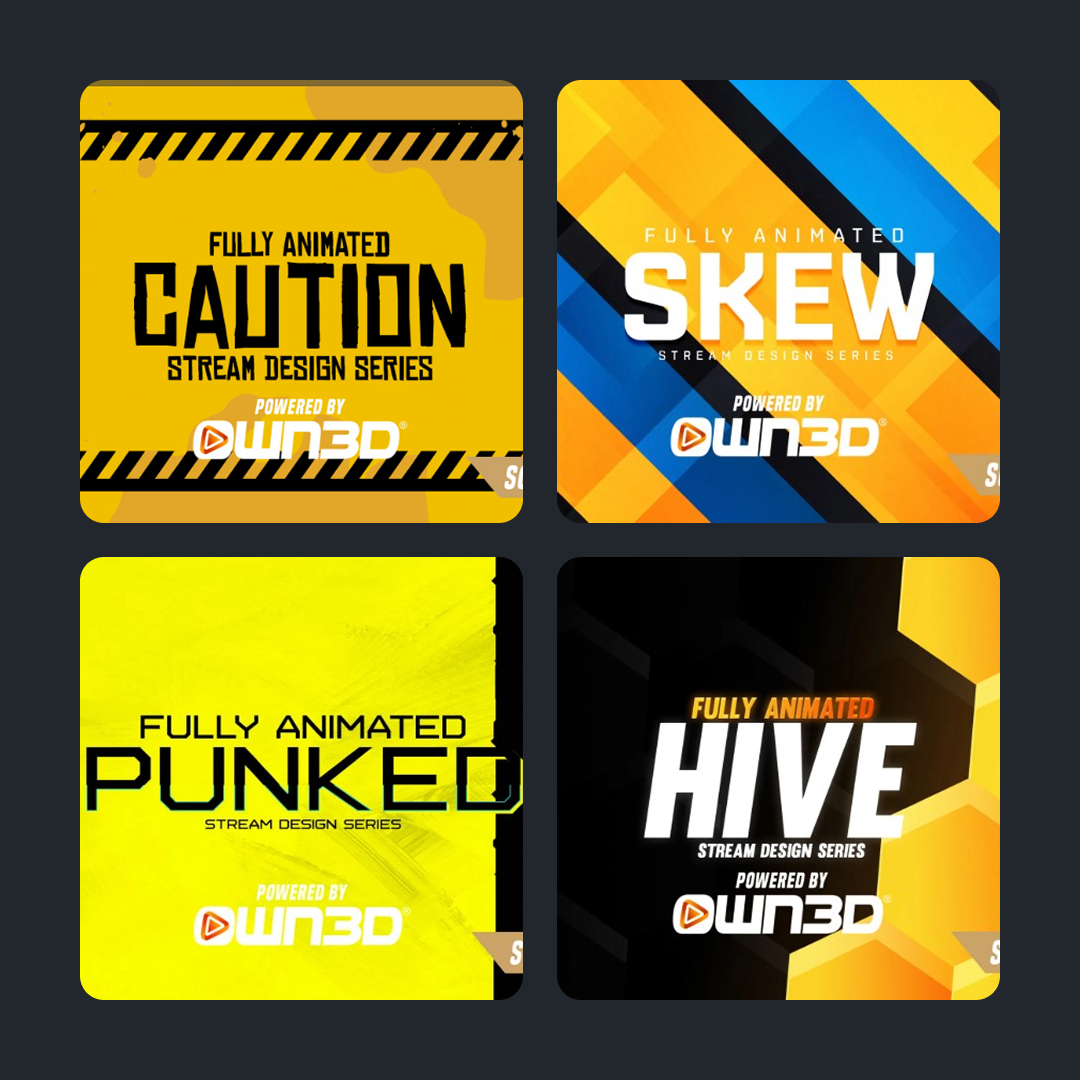 Yellow Stream Overlays Collection