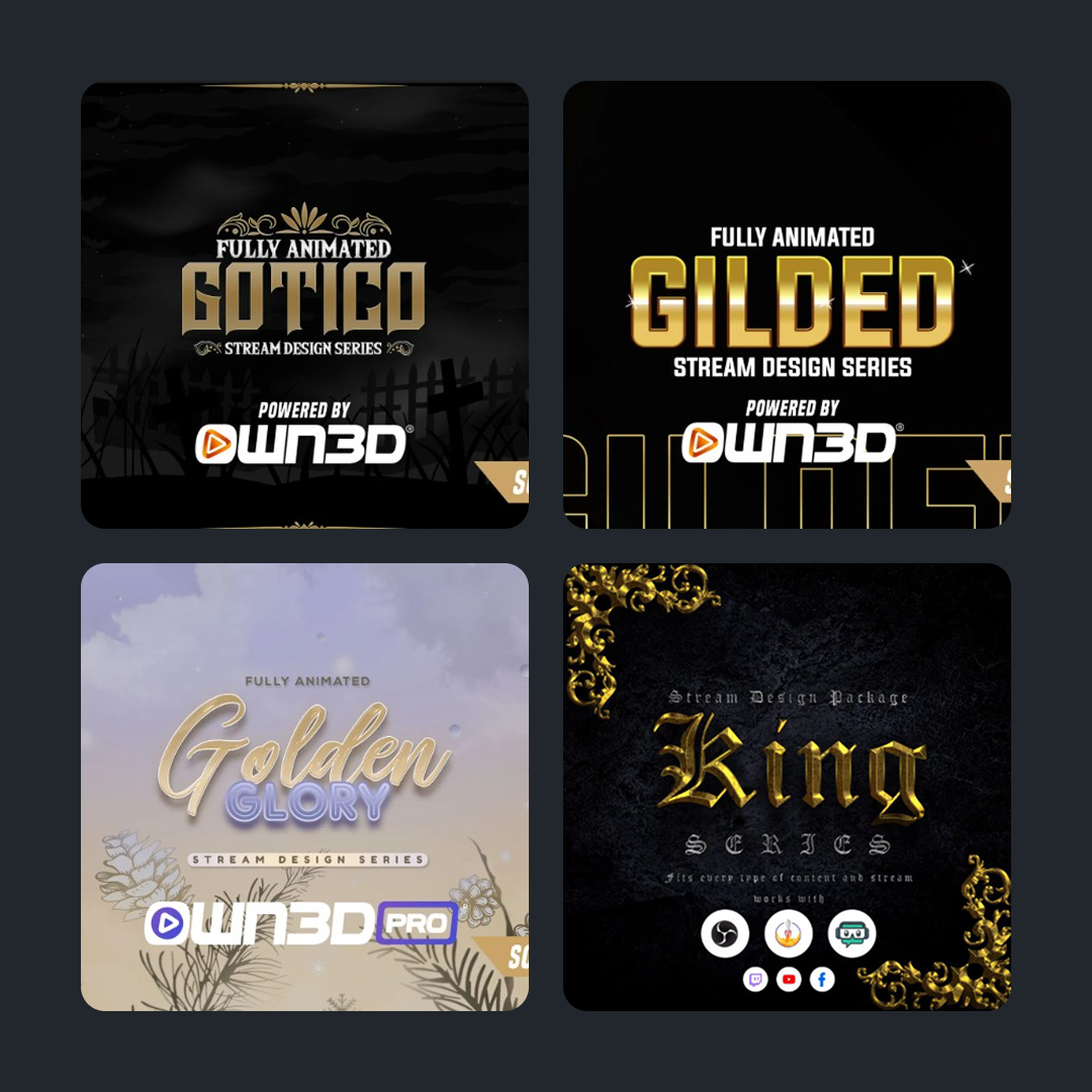 Gold Stream Overlays Collection
