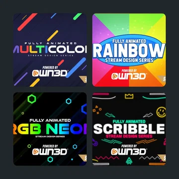 Multicolor Stream Overlays Collection